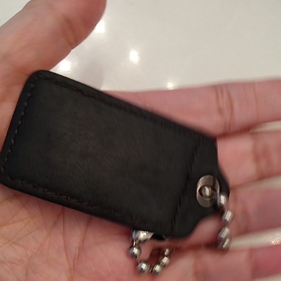 Coach Black Leather Bag Fob Purse Hang Tag - Picture 4 of 12